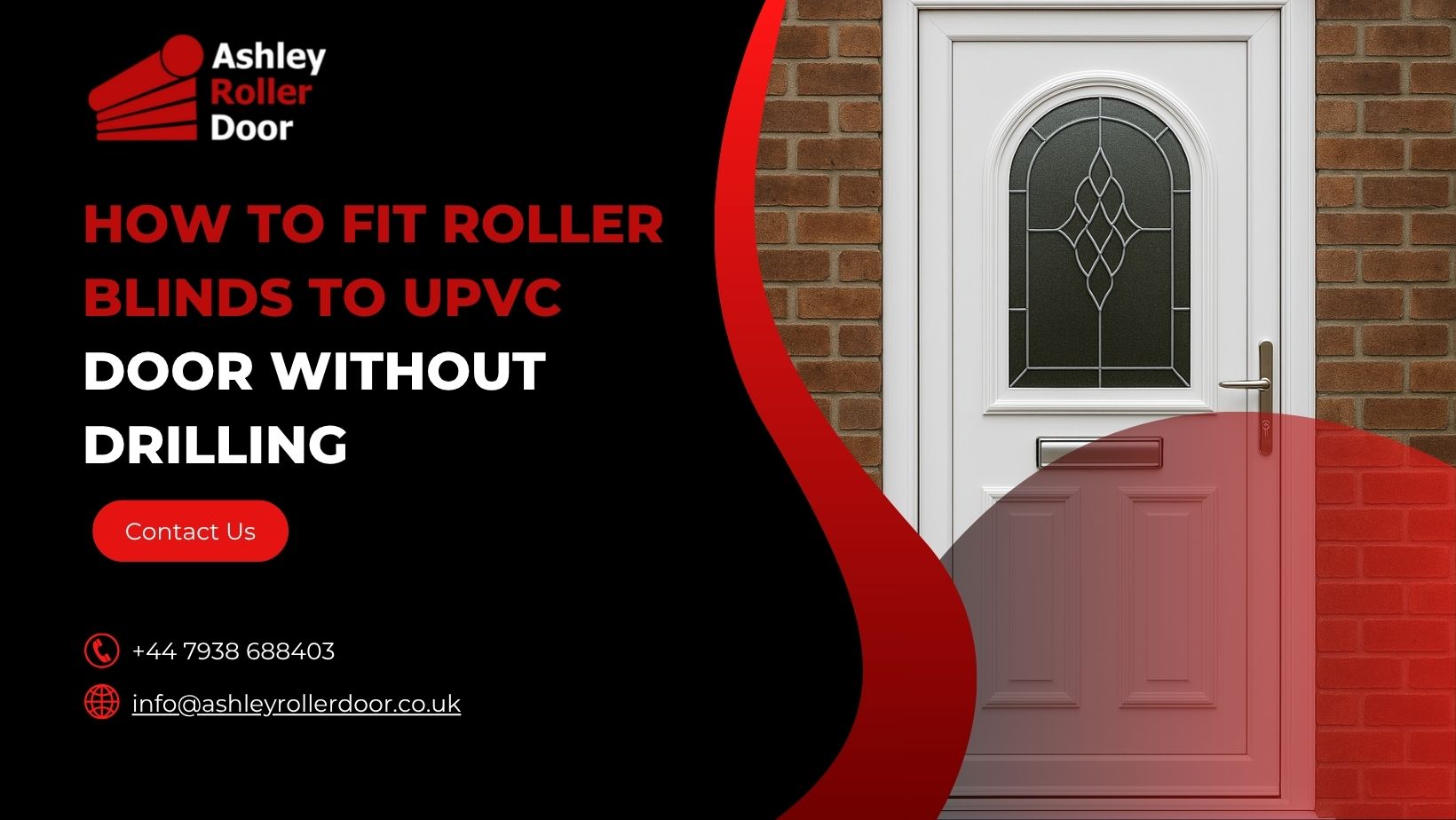 how to fit roller blinds to upvc door without drilling